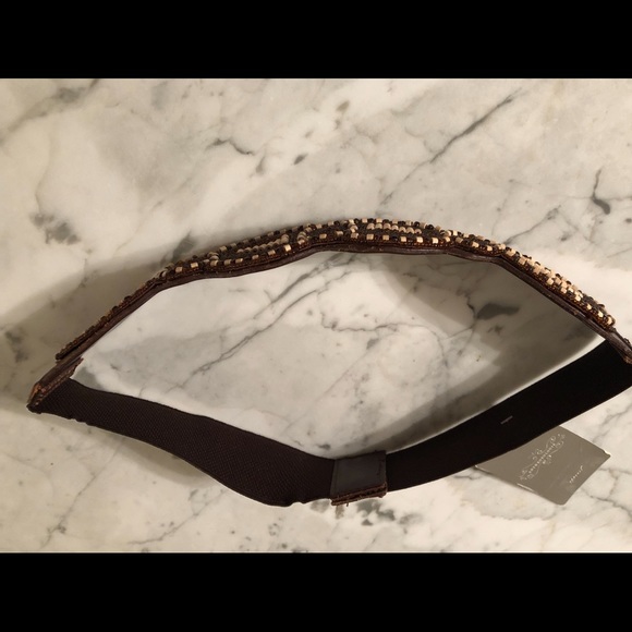 Anthropologie NWT Leather and Bead Belt - Picture 3 of 5